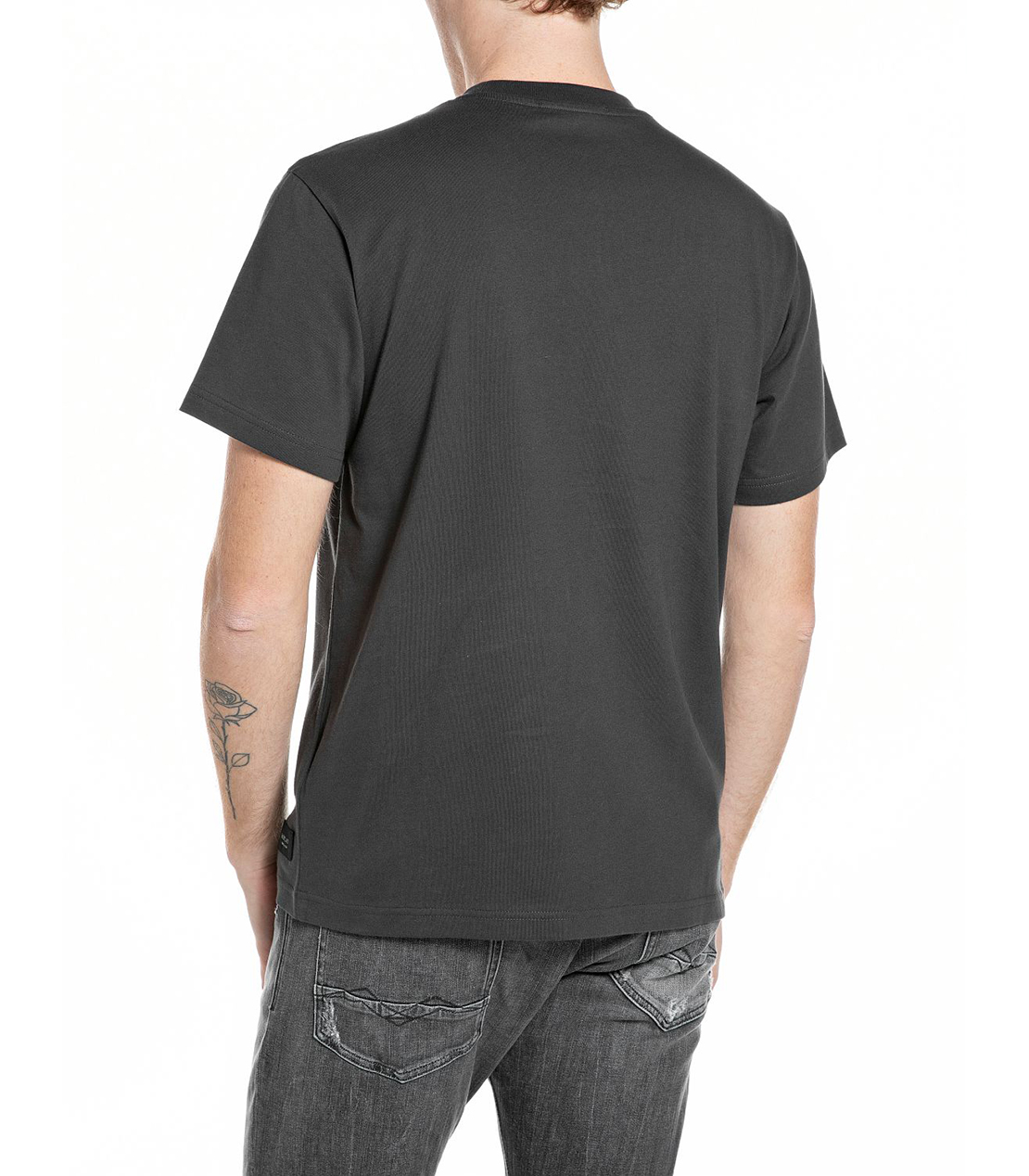 オープンエンドジャージーREACH PEACEプリントTシャツ 詳細画像 ダークグレー 2